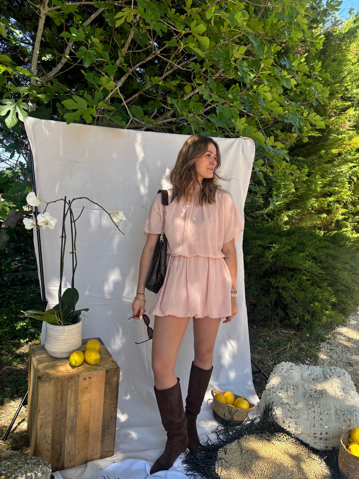 Robe courte rose - Romie