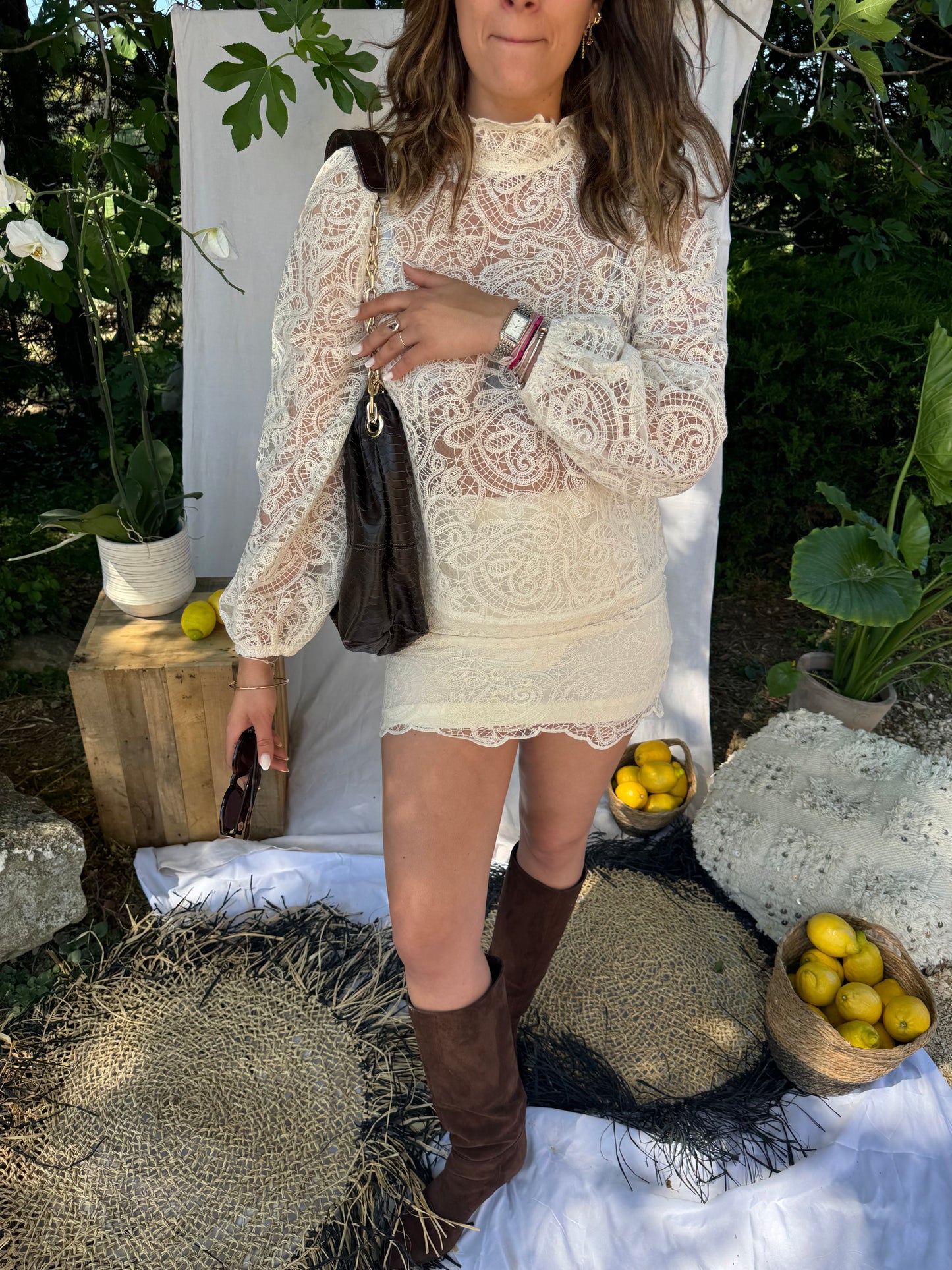 Blouse broderie ensemble - Soléal